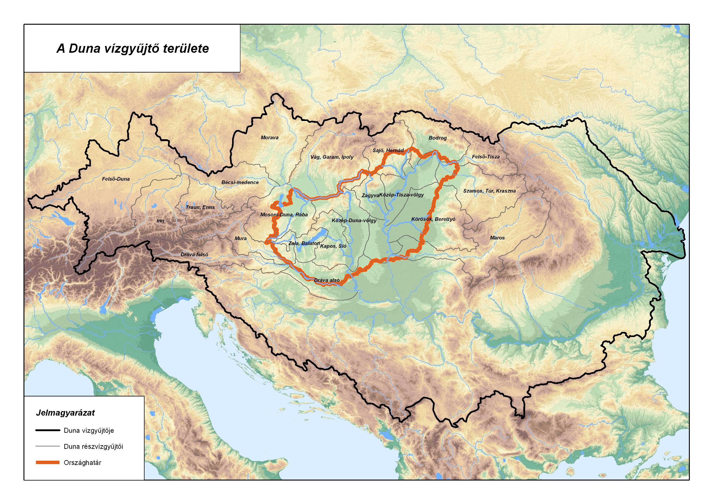 Magyarország folyói térkép